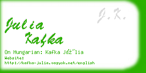 julia kafka business card